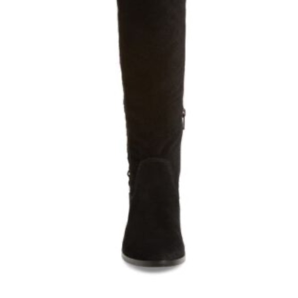 NEW VINCE CAMUTO Boots Kreesell Black Suede Leather SUEDE Knee High Boots TALL - Picture 2 of 9